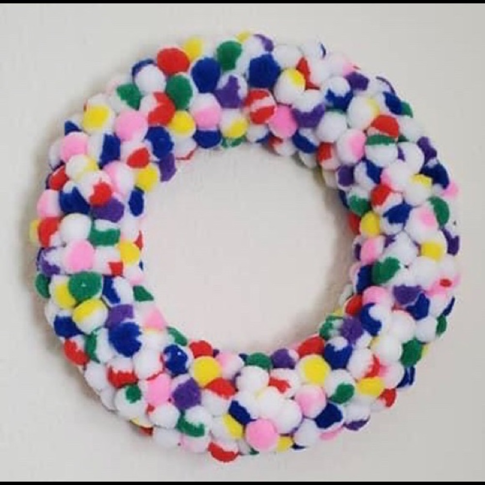 Pom-poms Wreath